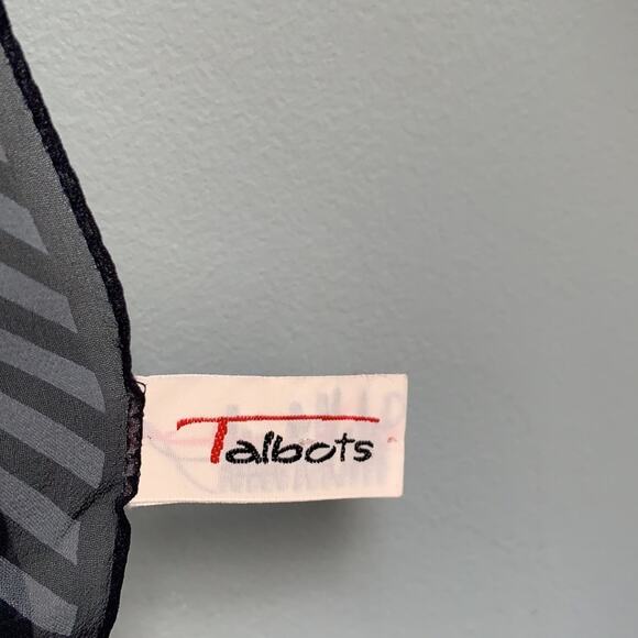 Talbots | Silk Neck Hair Scarf Shoes Design Square 21”x21” - Picture 5 of 6